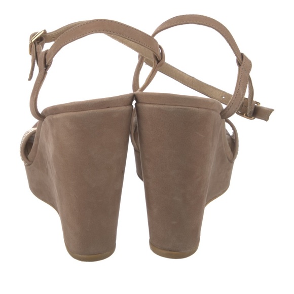 Stuart Weitzman Suede Crystal Embellishment Sandals Size 7 - Picture 5 of 5